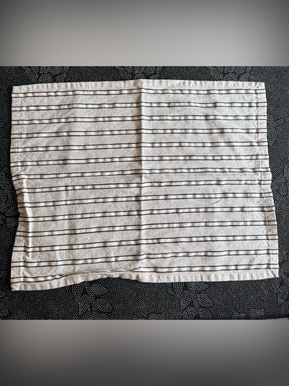 Threshold Striped placemats - Cream/Black/greyish blue